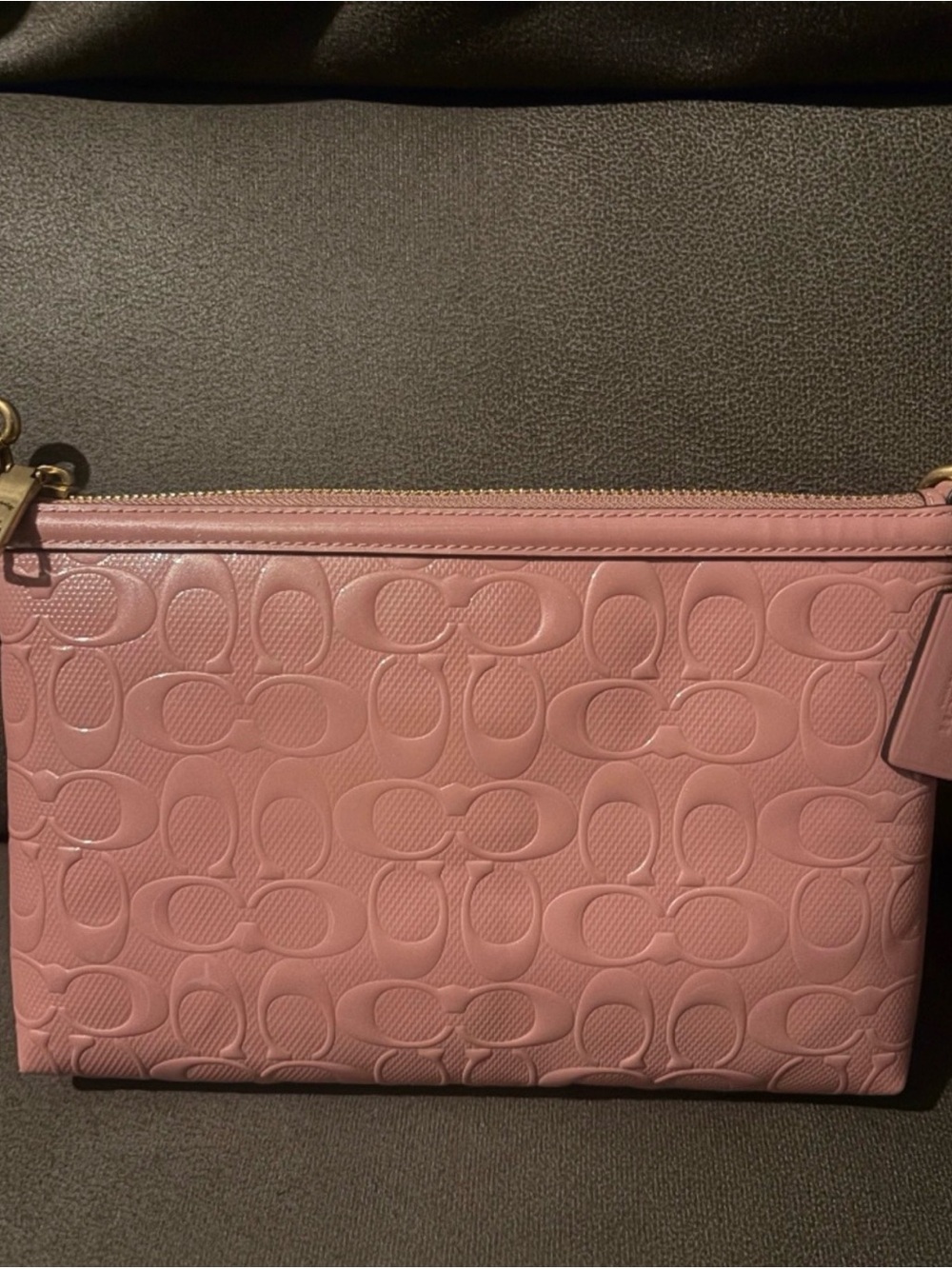 COACH Legacy Small Signature Patent Leather Crossbody Bag CCD41 Dusty Pink